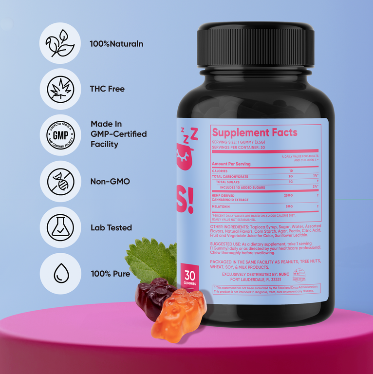 NUNC - Sleep Gummies - 1 Bottle.